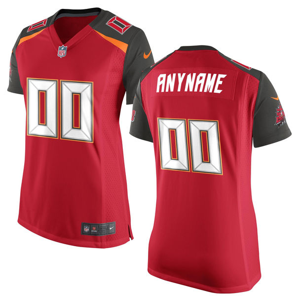 Nike Tampa Bay Buccaneers Customized Red Stitched Women's NFL Jersey